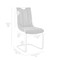 Armen Living Pacific Dining Room Accent Chair in Gray Fabric and Brushed Stainless Steel Finish, PK2 LCPCSIGRFBC - alternate 2